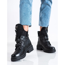 Diamantique Módní dělníci s černými sponami černá 1