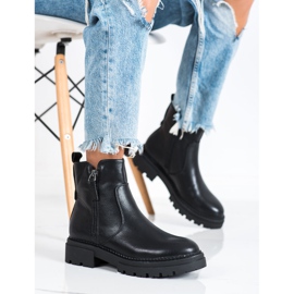 Evento Pohodlné kozačky na zip černý 2