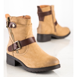 Sabatina Hnědé pracovní boty z ekologické kůže hnědý 1