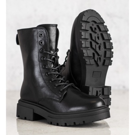 Evento Teplé boty s eko kůží černý 1