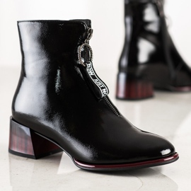 S. BARSKI Elegantní kozačky na zip S.BARSKI černá 1