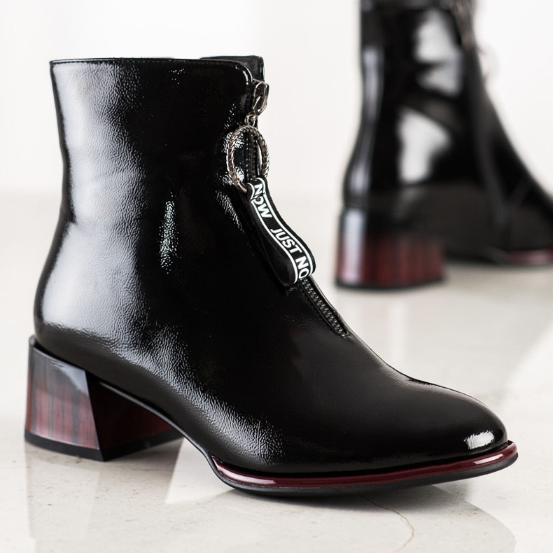 S. BARSKI Elegantní kozačky na zip S.BARSKI černá 1