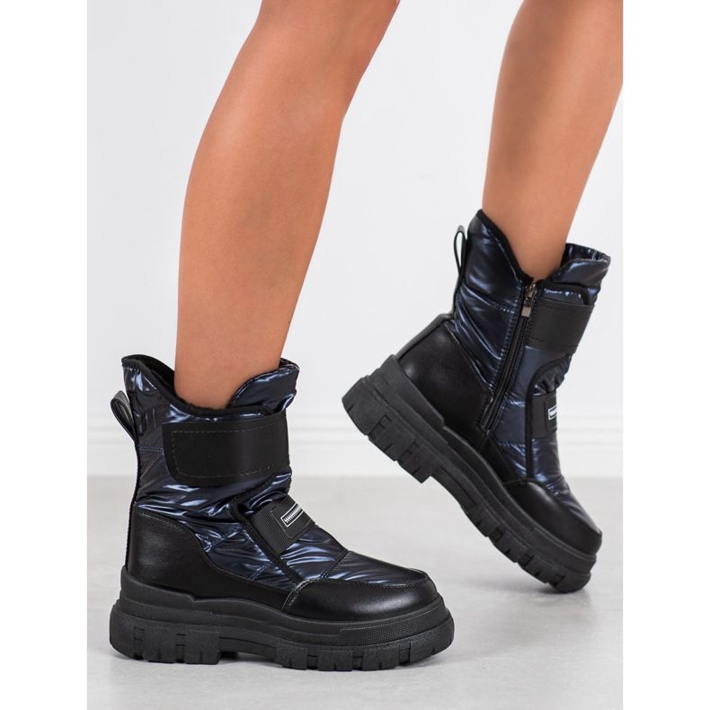 Seastar Sněhule na suchý zip černá modrý 1