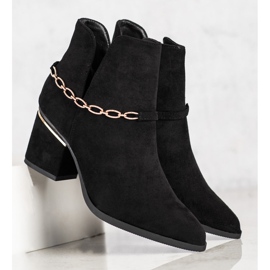 Seastar Elegantní boty s řetízkem černý 1