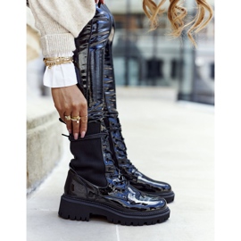 PM1 Dámské boty lakované černé Maxine černá 2