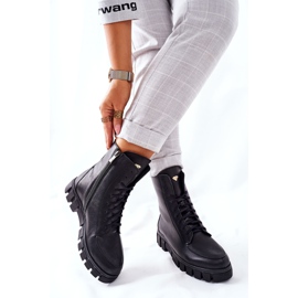 Dámské kožené boty Nicole 2673 černé černá 2