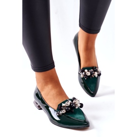Dámské baleríny Laura Messi Leather Green 2157 zelený 3