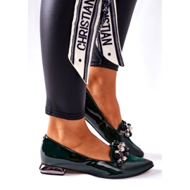 Dámské baleríny Laura Messi Leather Green 2157 zelená 2