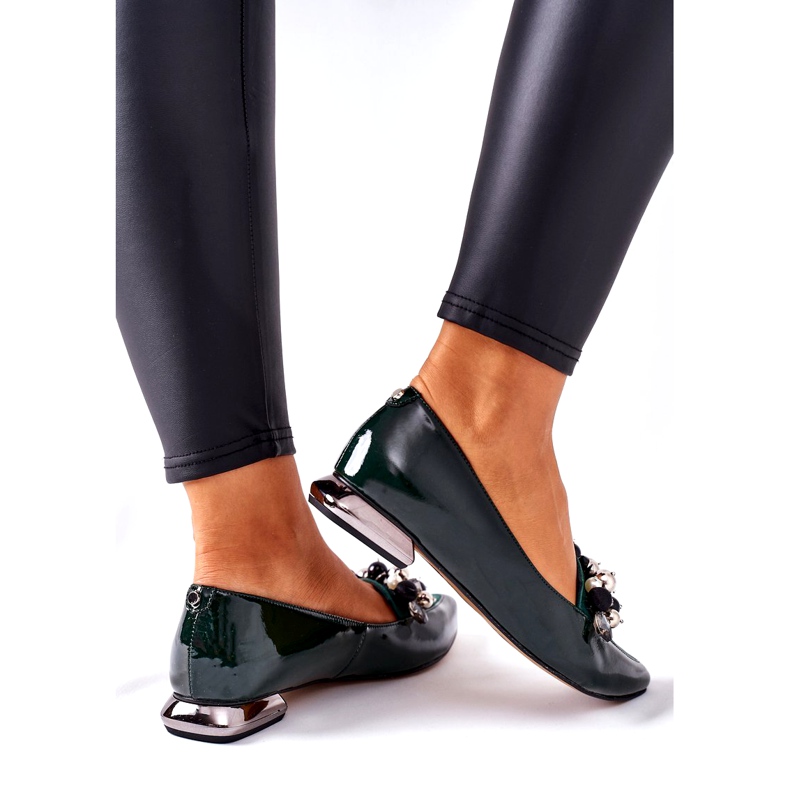 Dámské baleríny Laura Messi Leather Green 2157 zelená 1