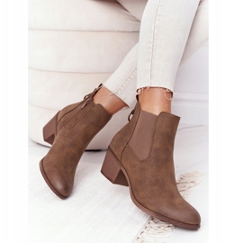 PJ1 Dámské teplé boty Jodhpur Heel 20Y8014-6 hnědý 3 PJ1 Dámské teplé boty Jodhpur Heel 20Y8014-6 hnědý 3