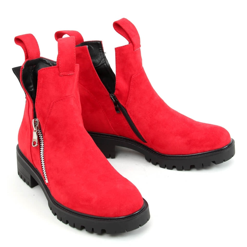 Červené vykrojené boty SP150 Red červený 1