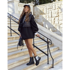 Dámské boty s potiskem GOE II2N4045 černé černá 2 Dámské boty s potiskem GOE II2N4045 černé černá 2