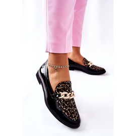 Dámské brogues Maciejka lakované mokasíny černé 4099B-01 / 00-1 černý 2