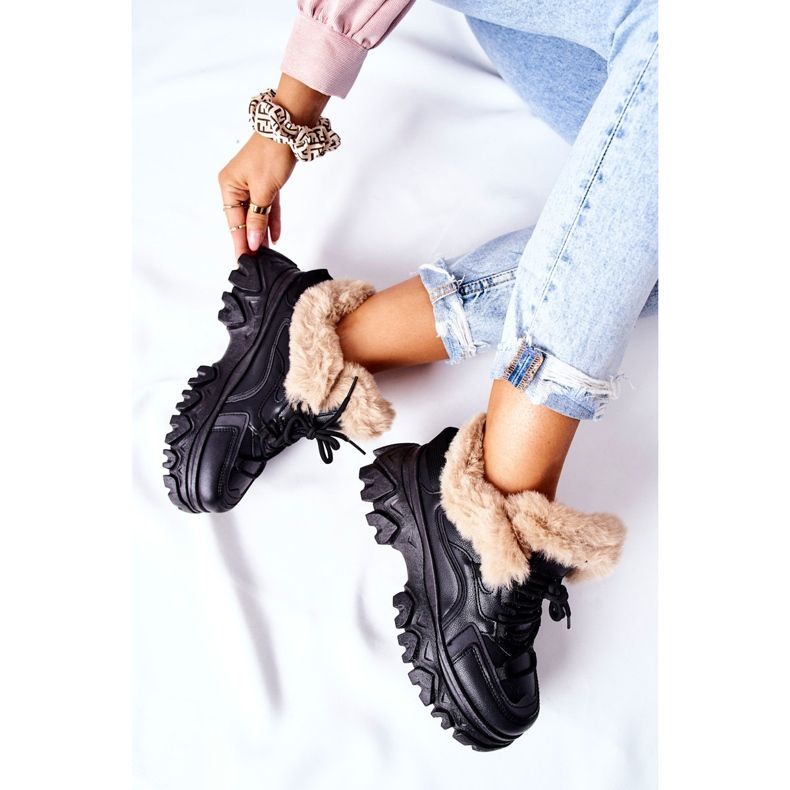 PM1 Dámské černé teplé boty Limerick černá 2