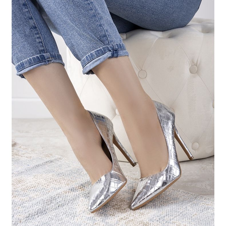 Stříbrné lodičky na vrhací patě stříbrný 1