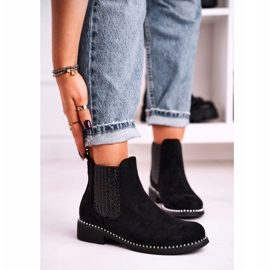 Dámské kozačky Jodhpur kozačky semišové černé Meagan černá 1