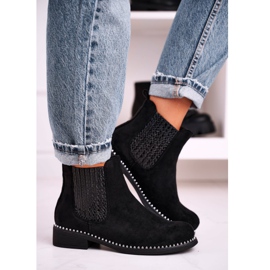 Dámské kozačky Jodhpur kozačky semišové černé Meagan černá 2