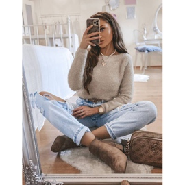 Khaki Ana kotníkové boty na sloupku béžový hnědý 2