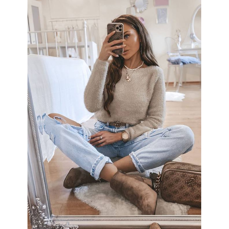 Khaki Ana kotníkové boty na sloupku béžový hnědý 2