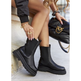 S.Barski Dámské vysoké boty Jodhpur Black Belive černá 2