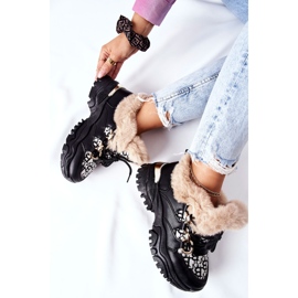 Dámská zateplená sportovní obuv Black Heart Beats černá 1