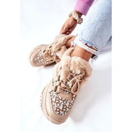 PM1 Dámská teplá sportovní obuv Khaki Heart Beats 2 PM1 Dámská teplá sportovní obuv Khaki Heart Beats 2