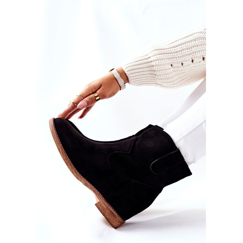 PG1 Černé semišové boty Polon černý 1