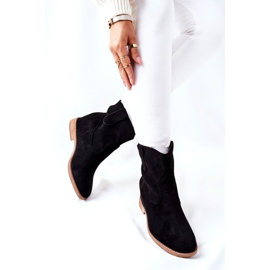 PG1 Černé semišové boty Polon černý 2