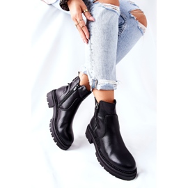 PE1 Černé vysoké boty Silvan se zipy černý 1