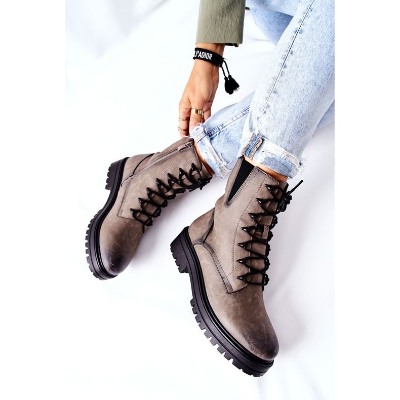 Boty Workers Warmed Sergio Leone Grey TR756 šedá 1