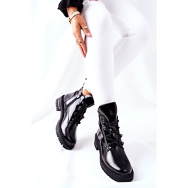 Lakované teplé boty Sergio Leone Black TR744 černý 2