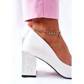 S.Barski Kožená Lodičky Na Bílé Cherith Baru bílý 2