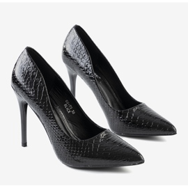 Craigieho černé vysoké podpatky černý 1