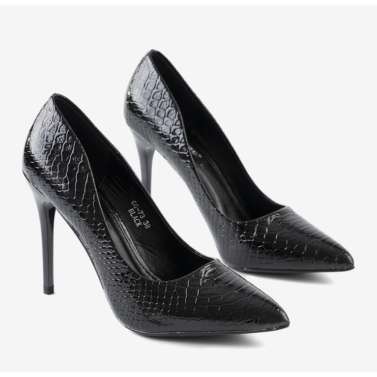 Craigieho černé vysoké podpatky černá 1