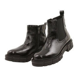 Black Varnised Women's Boots Caprice 9-25461-27 017 černý 2