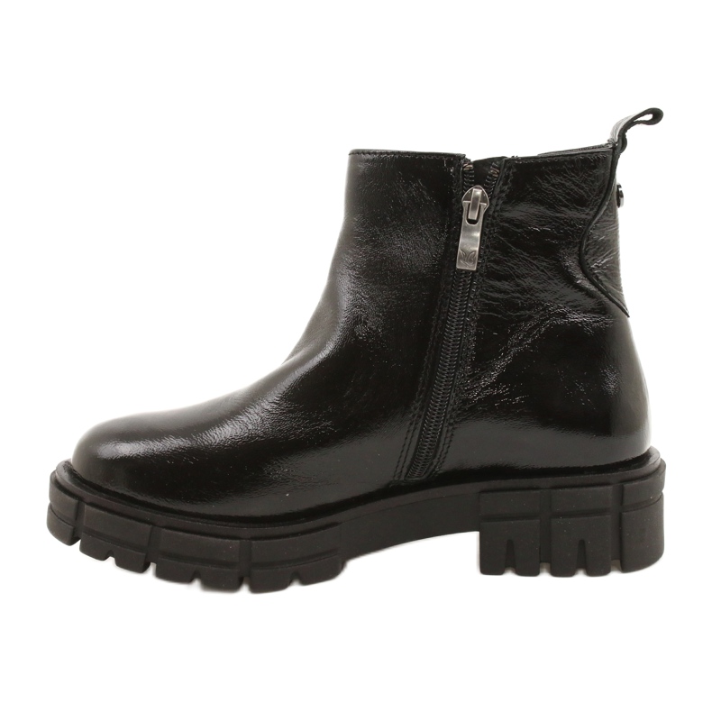 Black Varnised Women's Boots Caprice 9-25461-27 017 černý 1