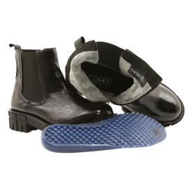 Black Varnised Women's Boots Caprice 9-25461-27 017 černý 7