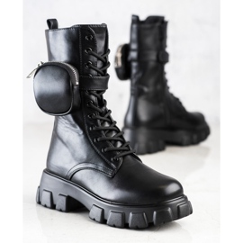 Bestelle Módní kozačky s kapsou černá 1