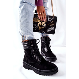 PG1 Dámské kozačky semišové černé Deliopis černá 2