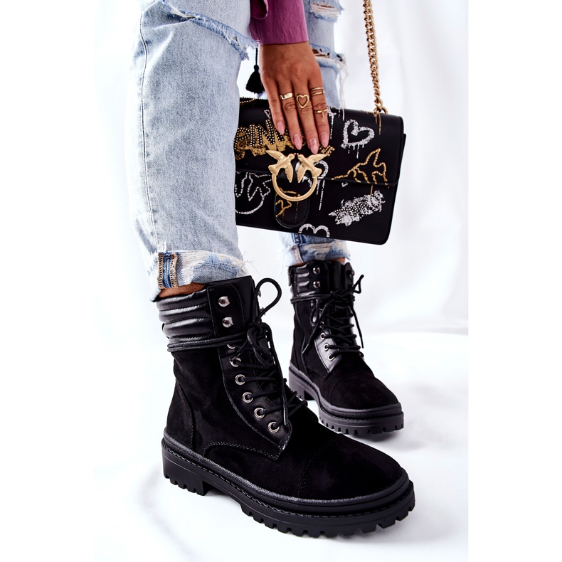 PG1 Dámské kozačky semišové černé Deliopis černá 2