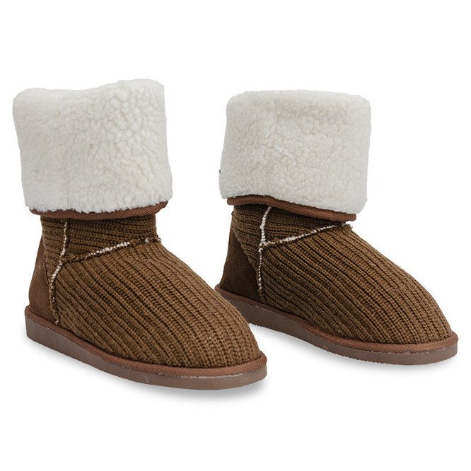 Teplé eskymácké boty 7715 Camel hnědý 2