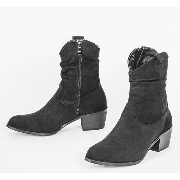 Deviho černé kovbojské boty černá 1