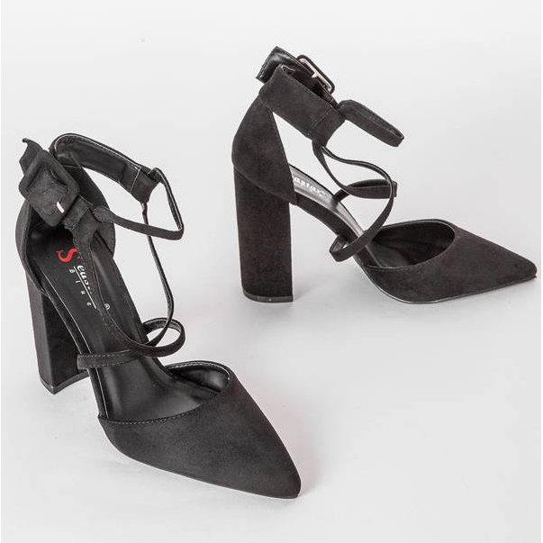 Černé lodičky na sloupku Piper černá 1