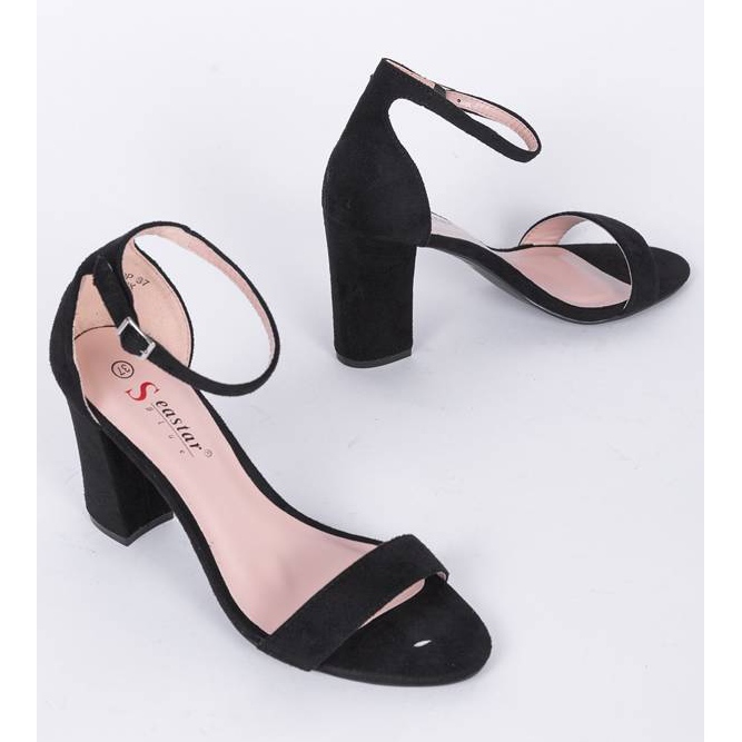 Černé sandály na postu Bethany černá 1