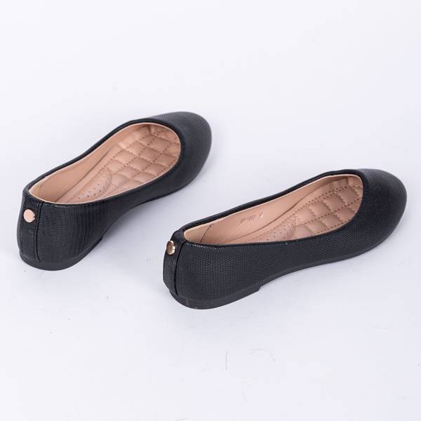 Černé ražené balerínky Lili černý 1