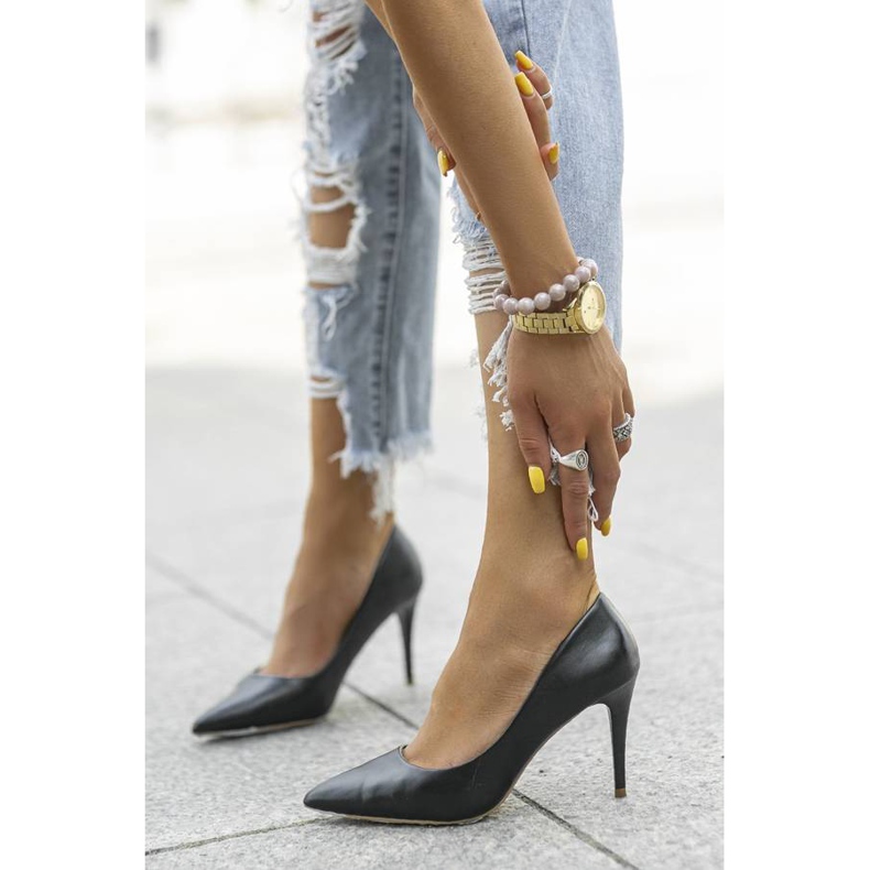 Černé klasické podpatky Mocca černý 2