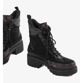 Černé tašky s hnědými vložkami černý 1