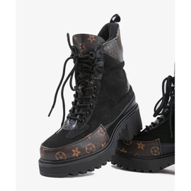 Černé tašky s hnědými vložkami černý 2