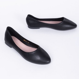 Černé balerínky s mandlovým nosem Baleria černá 1