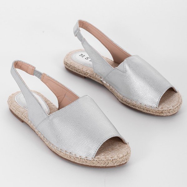 Sandály espadrilky Dulce stříbrné stříbro 1